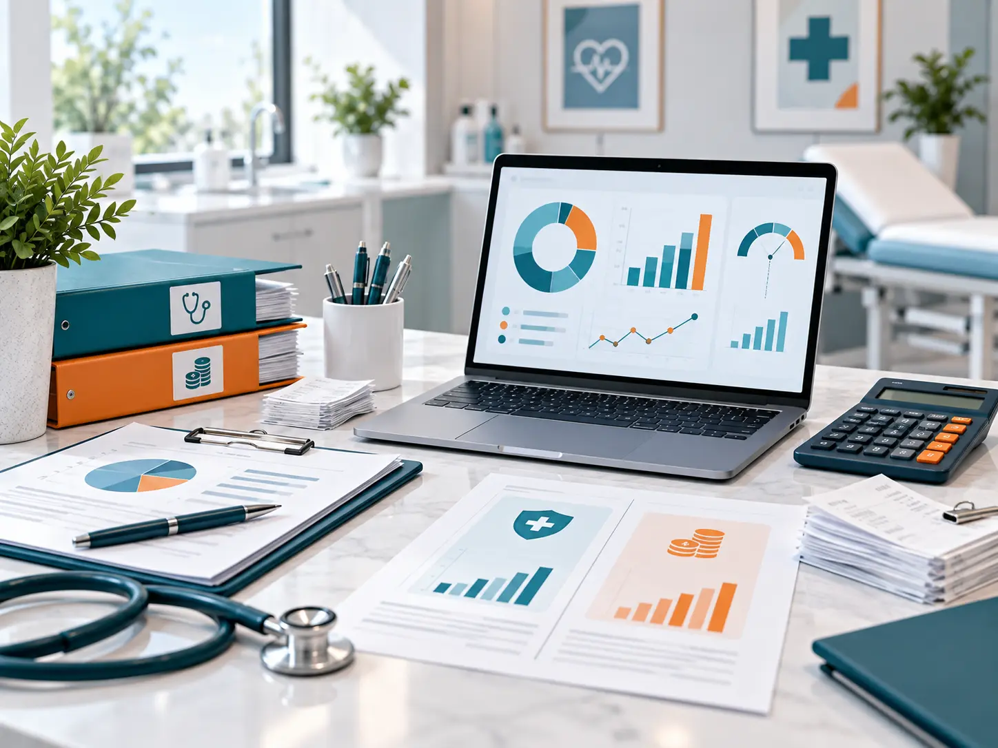 VAT registration for private healthcare clinics with healthcare financial reports, calculator and taxable turnover analysis.